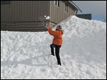 Jenny playing in the snow