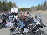 Anika and Torah on Des's bike