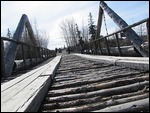 Canyon Creek log bridge 