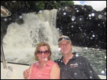 Feel the spray from the waterfall
