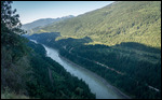 The Fraser River Gorge with Train looking South