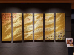 Beautiful gold leaf mural