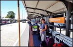 WAITING FOR OUR SHUTTLE TO DOWNTOWN PERTH.