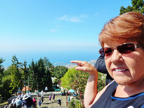 Nelly pointing to our Ship:  The EPIC