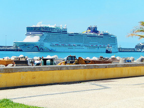 Our ship awaits us at the harbor