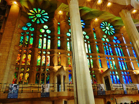 Colorful stain glass windows
