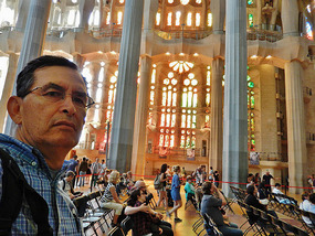 Finally inside the Sagrada Familia