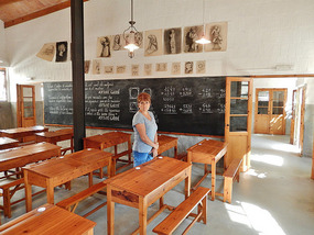 Nelly in Gaudi's classroom