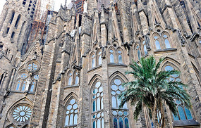 Outside view of the many stained windows