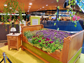 Flower display at Zurich airport