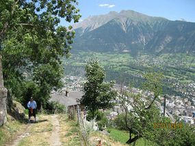 Hiking above Naters...