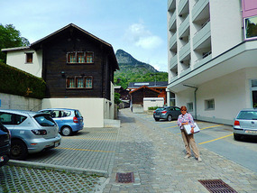 The new vs old buildings in Naters