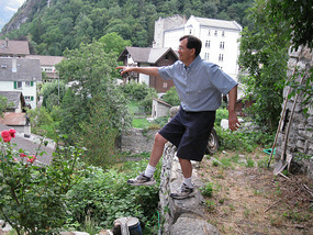 Trying to walk on air!