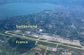 Geneva eyeview... France is just around the corner