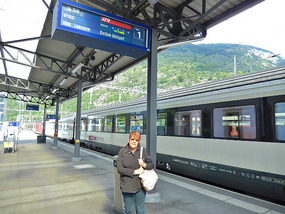 Taking the train from Brig to Lausanne