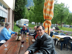 Wine break before dinner