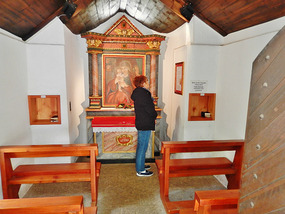 Station's of the cross dot the trail,even a chapel