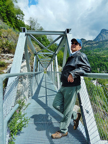 The bridge to nowhere....but more hiking trail.