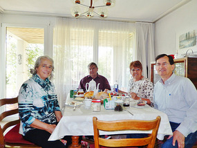 Dinner at the Rahm's in Schaffhausen