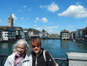 The bridge over the Limmat River 