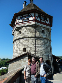 At the watch-out tower of Munot with cousin Ernst