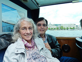 Vreni and Jim on the Limmat River