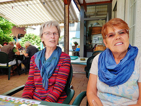 Eating again.  Verena and Nelly