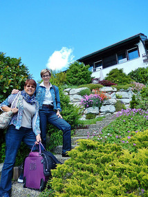 Arrival at Romy and Bernard's home