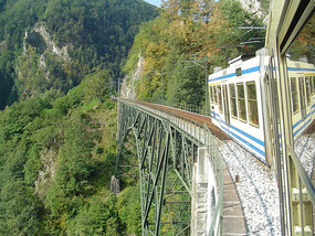Train over bridge