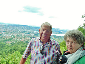 Kari and Lea overlooking Zurich
