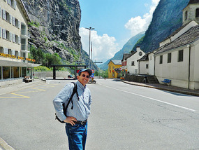 An illegal alian at the Italian border