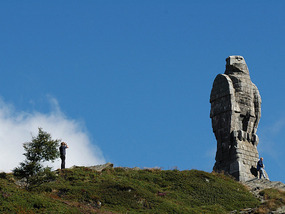 Giant hawk protecting Switzerland