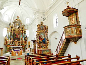 Inside of church in Simplon-Dorf