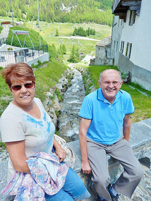 Sitting on the river bridge