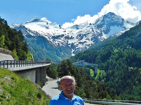 Willi at the Ganter Bridge Simplon Pass