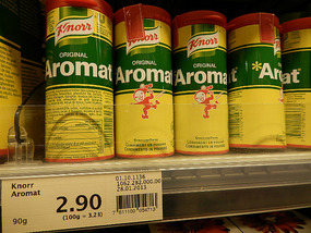 Aromat (salt): $3.24 per 90 gram can (3 oz)