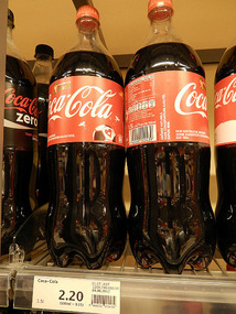Large coke bottle: $2.46 per 1.5 liter 
