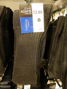 Men's socks:  $14.29 per pair