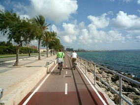 Biking along the coast in Mallorca