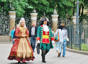 14th century characters at church grounds