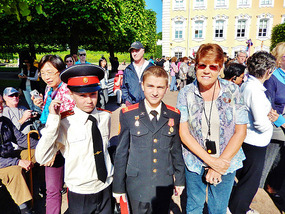 Two young Russian cadets and Nelly