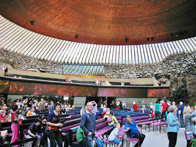 Another view of the inside of the rock church