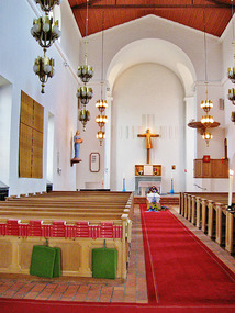Inside of the local protestant church