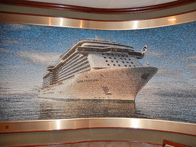 Picture of the ship made out of pictures.