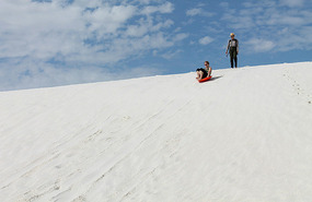 White Sands... about 40 miles east of Las Cruces