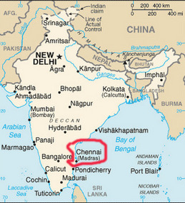CHENNAI, INDIA MAP