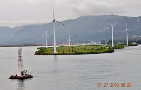 WIND TURBINES AT PORT ENTRANCE