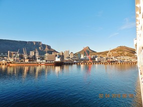 CAPE TOWN PICTURE FROM OUR SHIP'S BALCONY.