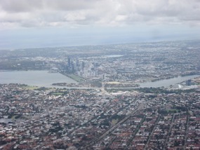MELBOURNE FROM OUR PLANE.