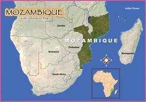 MAPUTO, MOZAMBIQUE MAP
